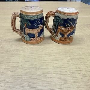 Pioneer Merchandise Woodland Salt and Pepper Shakers EUC